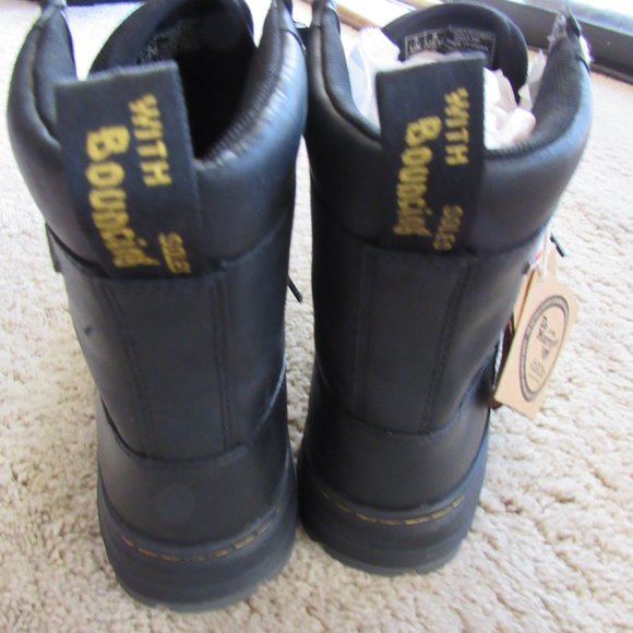 Dr. Martens Black Leather Water Proof Boots Men\'s 8 Women\'s 10